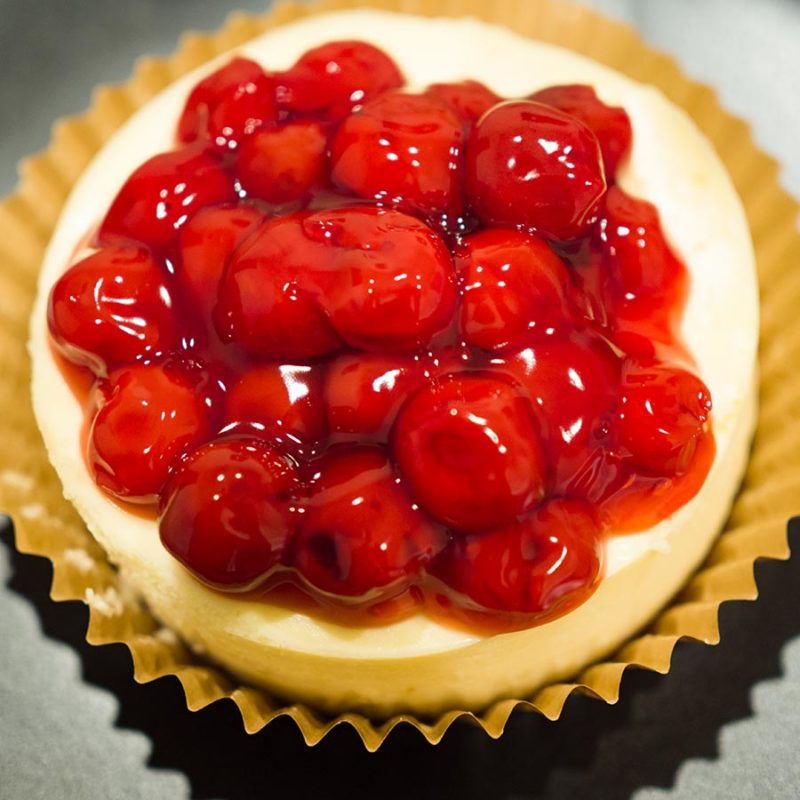 Cherry Topped Mini Cheesecake